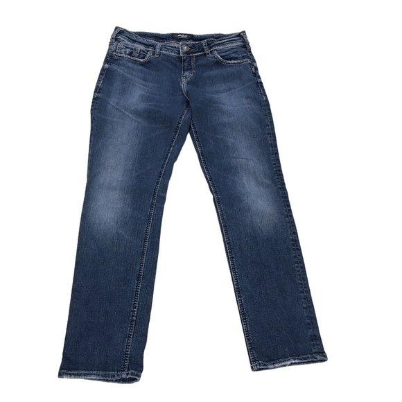 Silver Jeans Denim - Silver Jeans Suki Ankle Slim Women 30 x 27 Embroidered Medium Wash